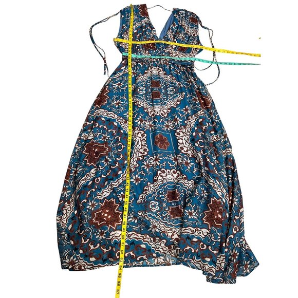 ✨ The Korner for Anthropologie Blue Boho Print Maxi Dress Size Medium NWT ✨ - Picture 14 of 15